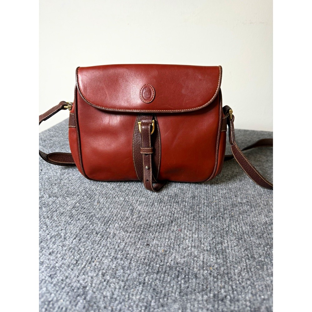 Vintage Mark Cross 1845 Style 152 Brown Leather Shoulder Crossbody Bag